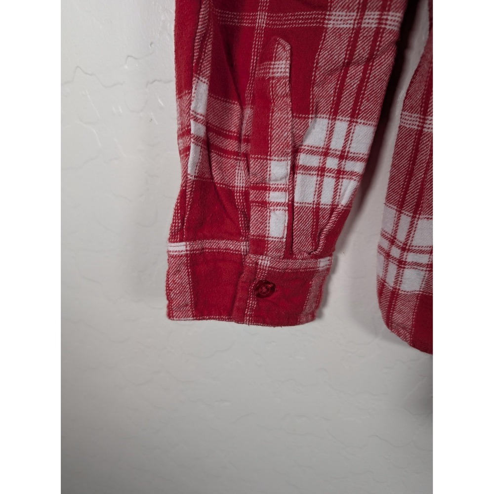 Ohio State Buckeyes Shirt Womens Medium Red NCAA Football UG Apparel Flannel - Picture 6 of 13